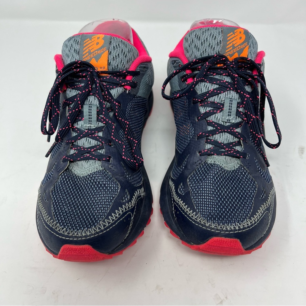 New Balance Navy Gray Pink Athletic Running Shoes - Picture 3 of 13